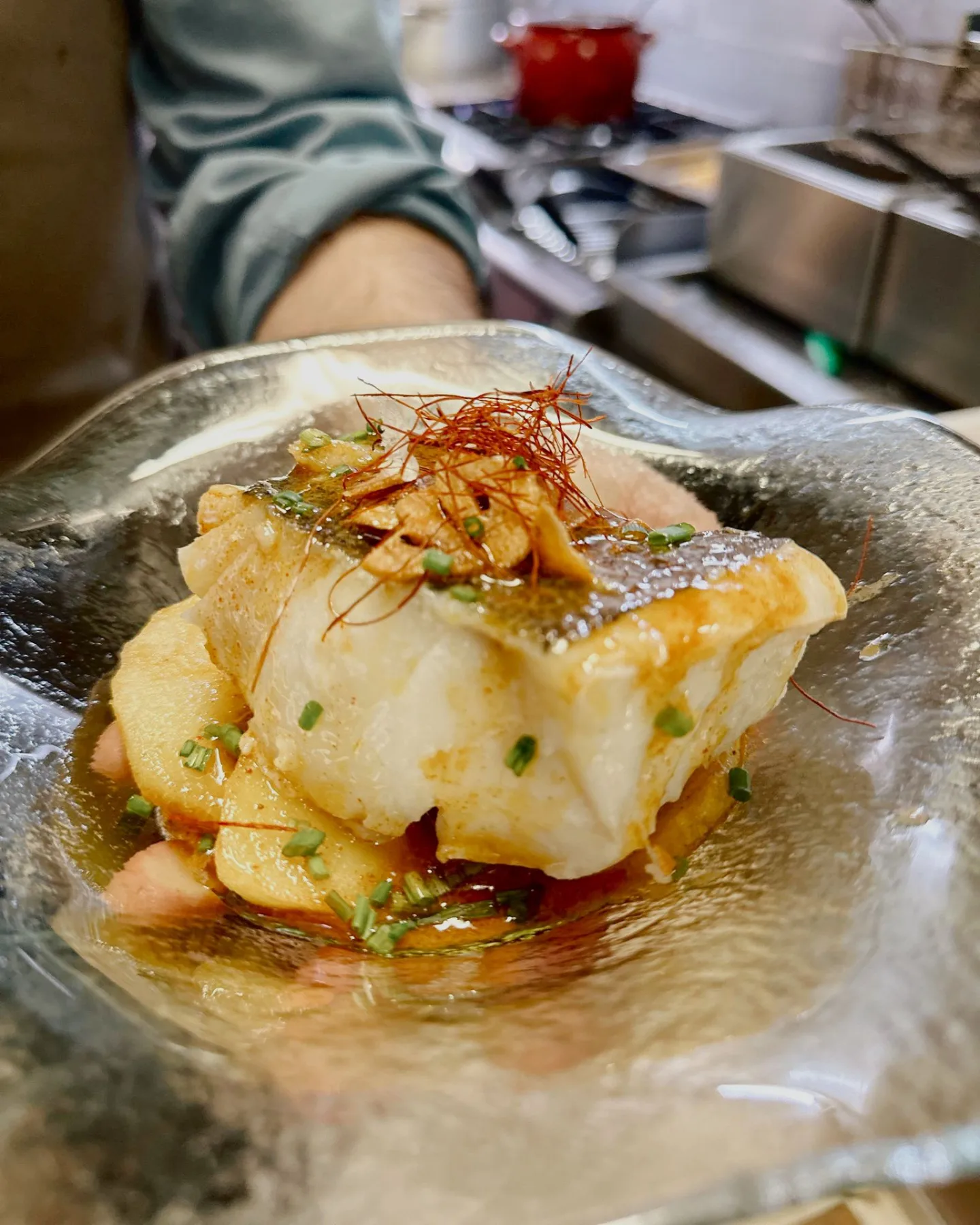 Pescado del día con guarnición